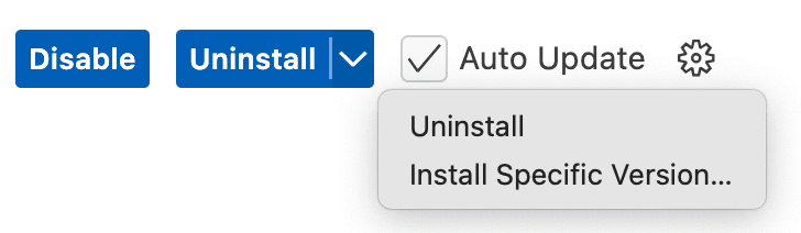 install specific version